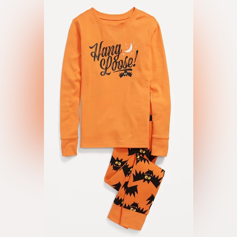 🆕 Old Navy Kids Halloween “Hang Loose” Graphic Pajamas Sleep Set